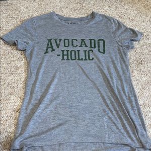 Avocado-holic grey t-shirt